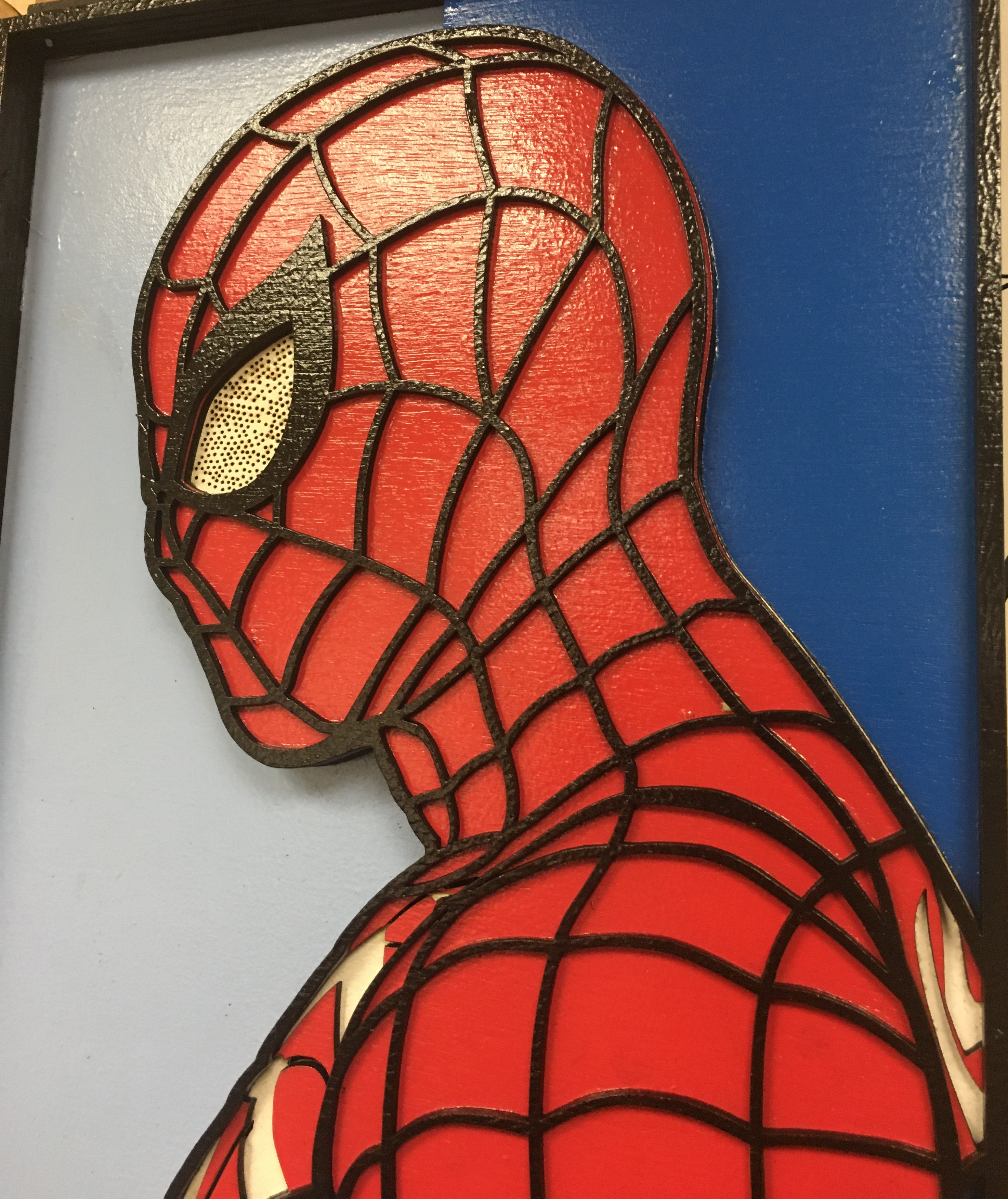 Marvel Spiderman 3D Laser Cut Multilayer Fan Art Wall Plaque