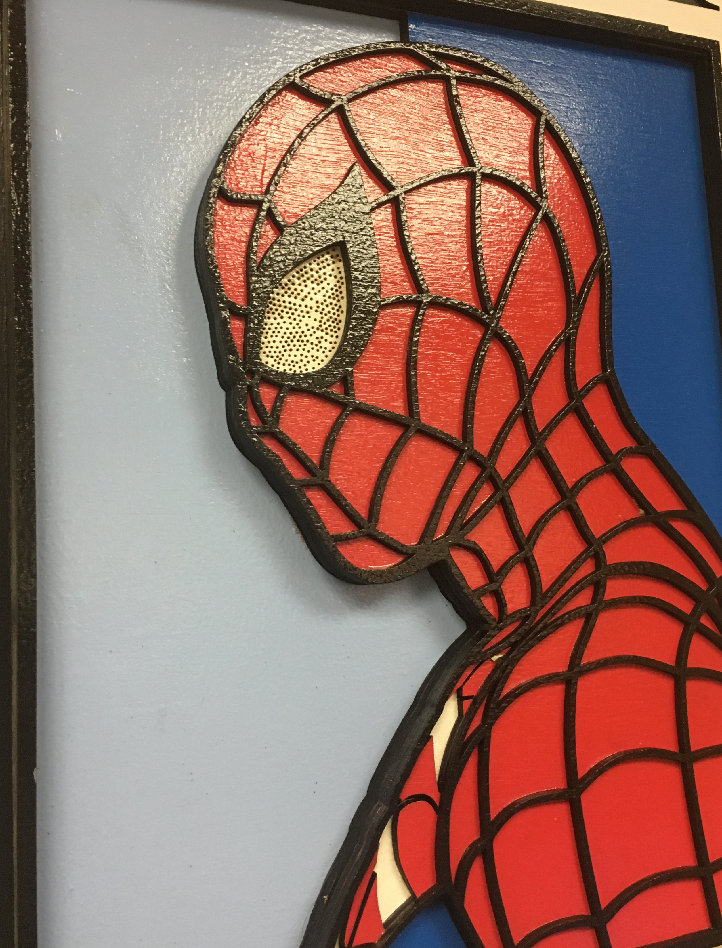 Marvel Spiderman 3D Laser Cut Multilayer Fan Art Wall Plaque